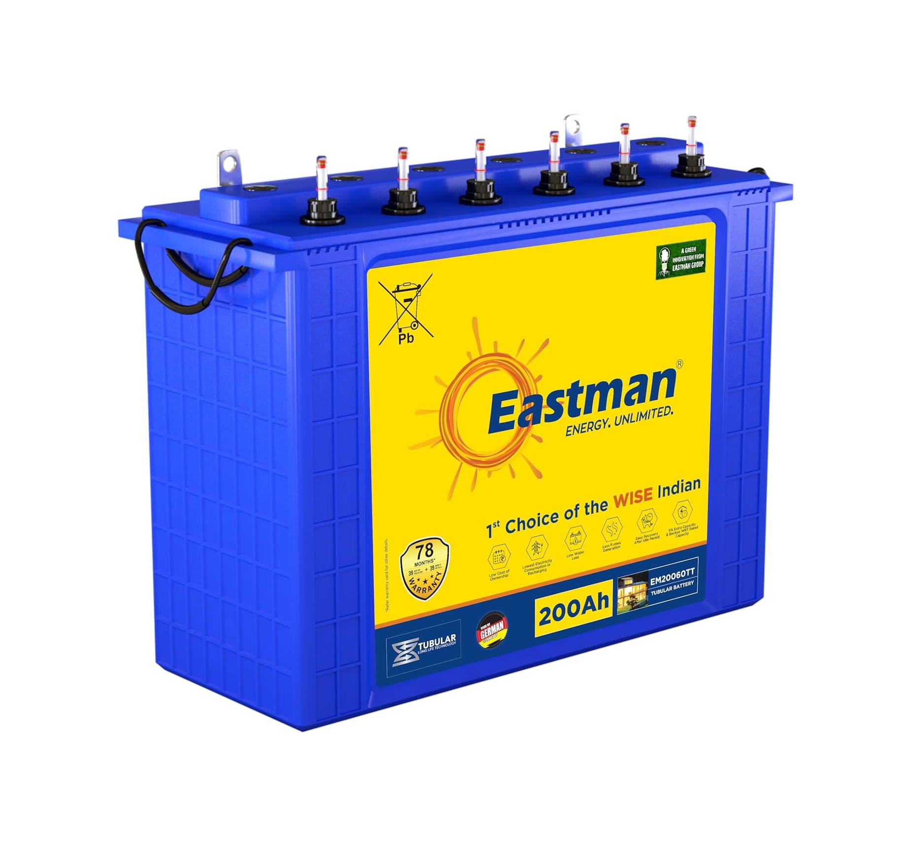 EASTMAN BATTERY TUBULAR 12V/200A/C20 بطارية