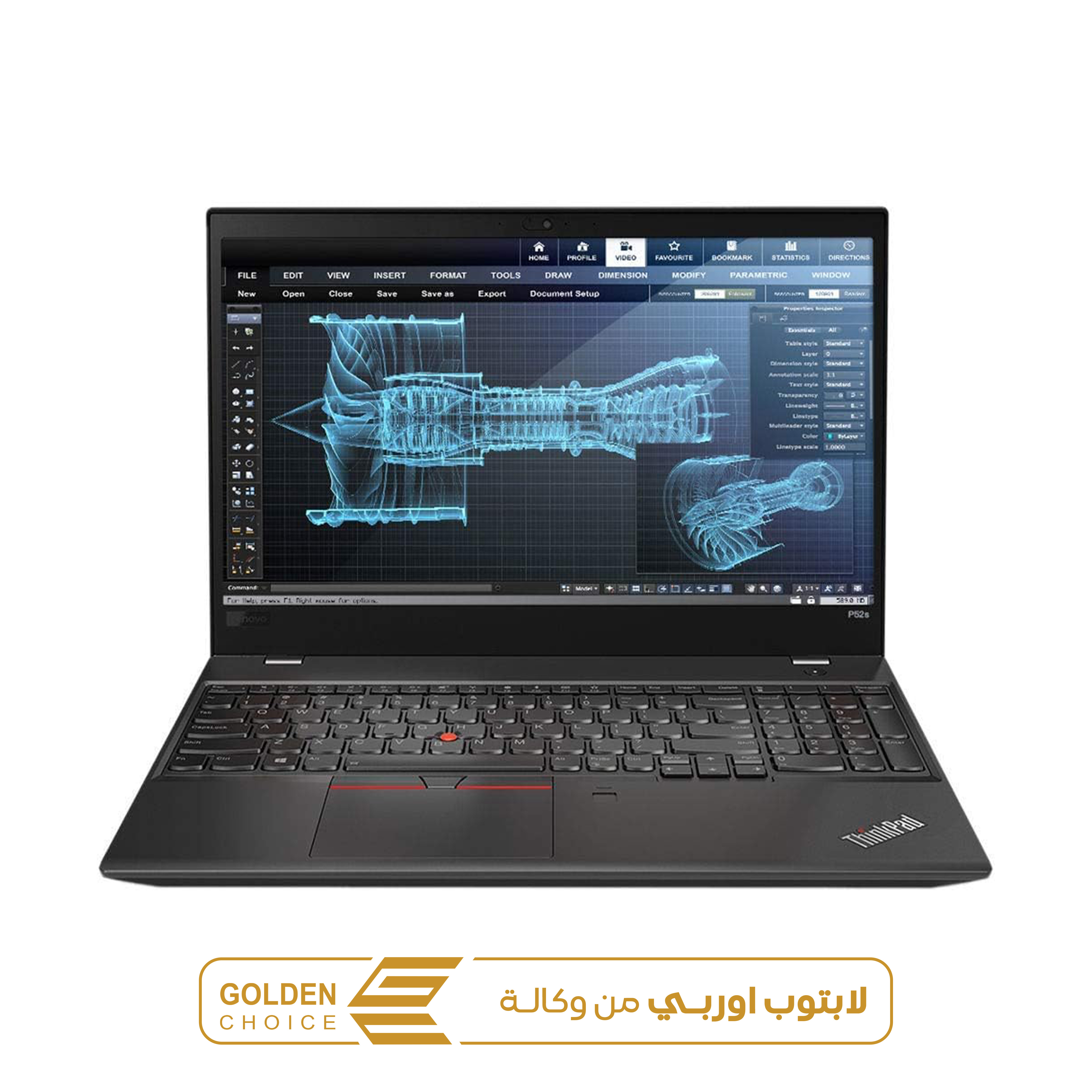 LENOVO P52S CI7 8TH 8GB 256GB SSD NIVIDIA 2GB لابتوب اوربي